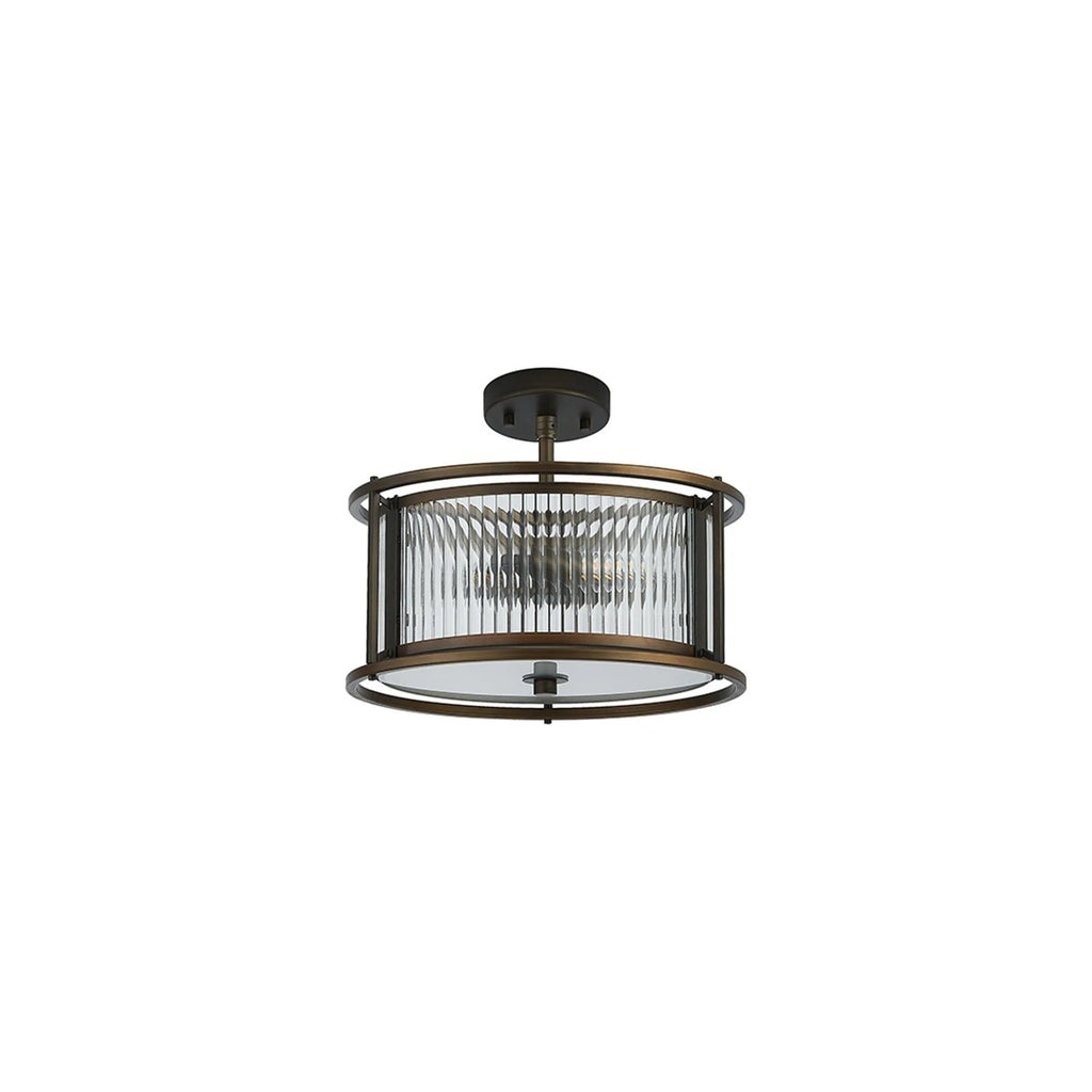 Regent Malmedy 350mm 3 Light Convertible Pendant Light - Bronze
