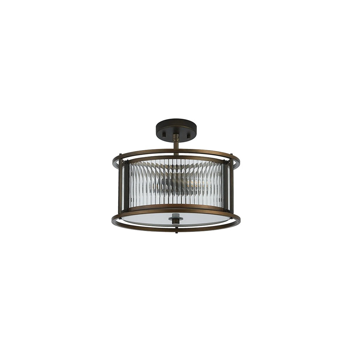 Regent Malmedy 350mm 3 Light Convertible Pendant Light - Bronze