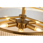 Regent Malmedy 500mm 6 Light Convertible Pendant Light - Brass