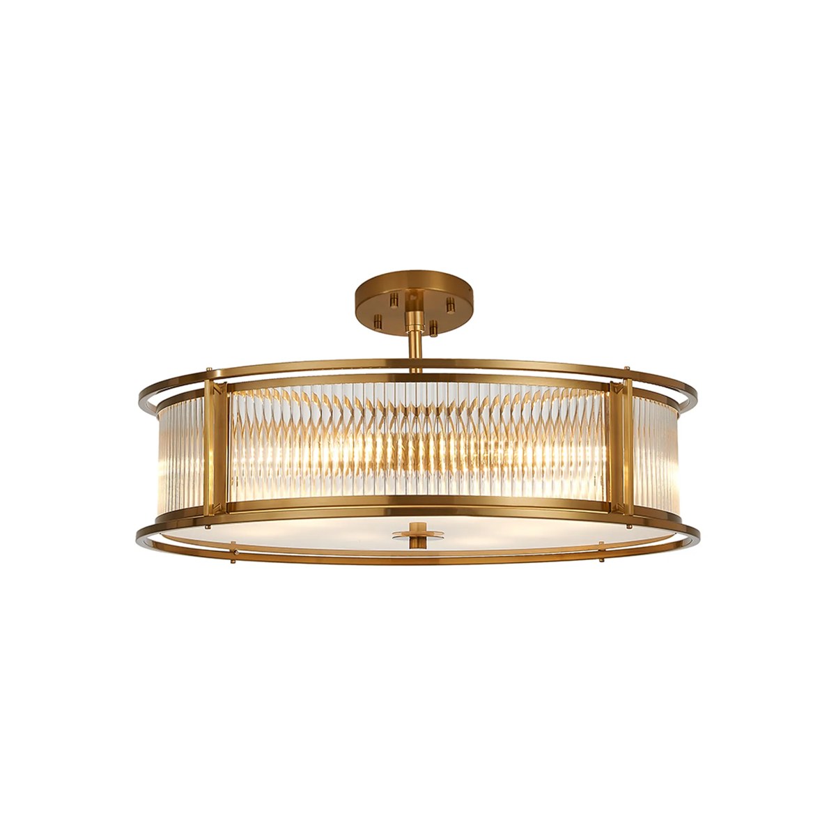 Regent Malmedy 650mm 8 Light Convertible Pendant Light - Brass