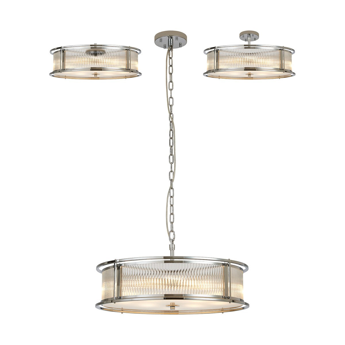 Regent Malmedy 650mm 8 Light Convertible Pendant Light - Polished Chrome