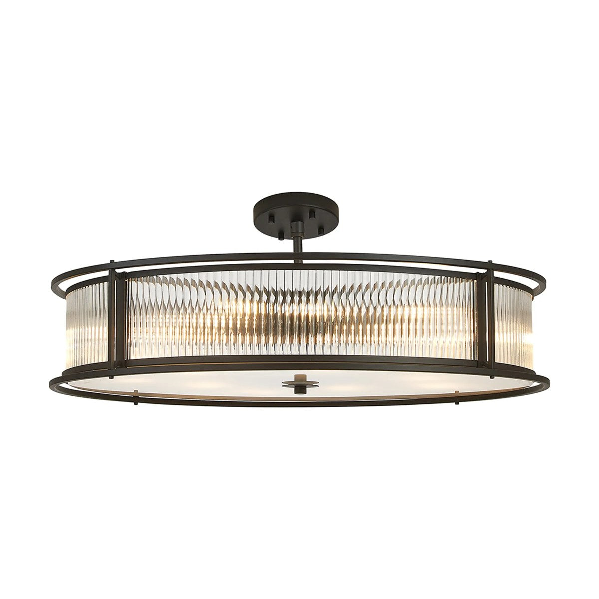 Regent Malmedy 800mm 10 Light Convertible Pendant Light - Satin Black