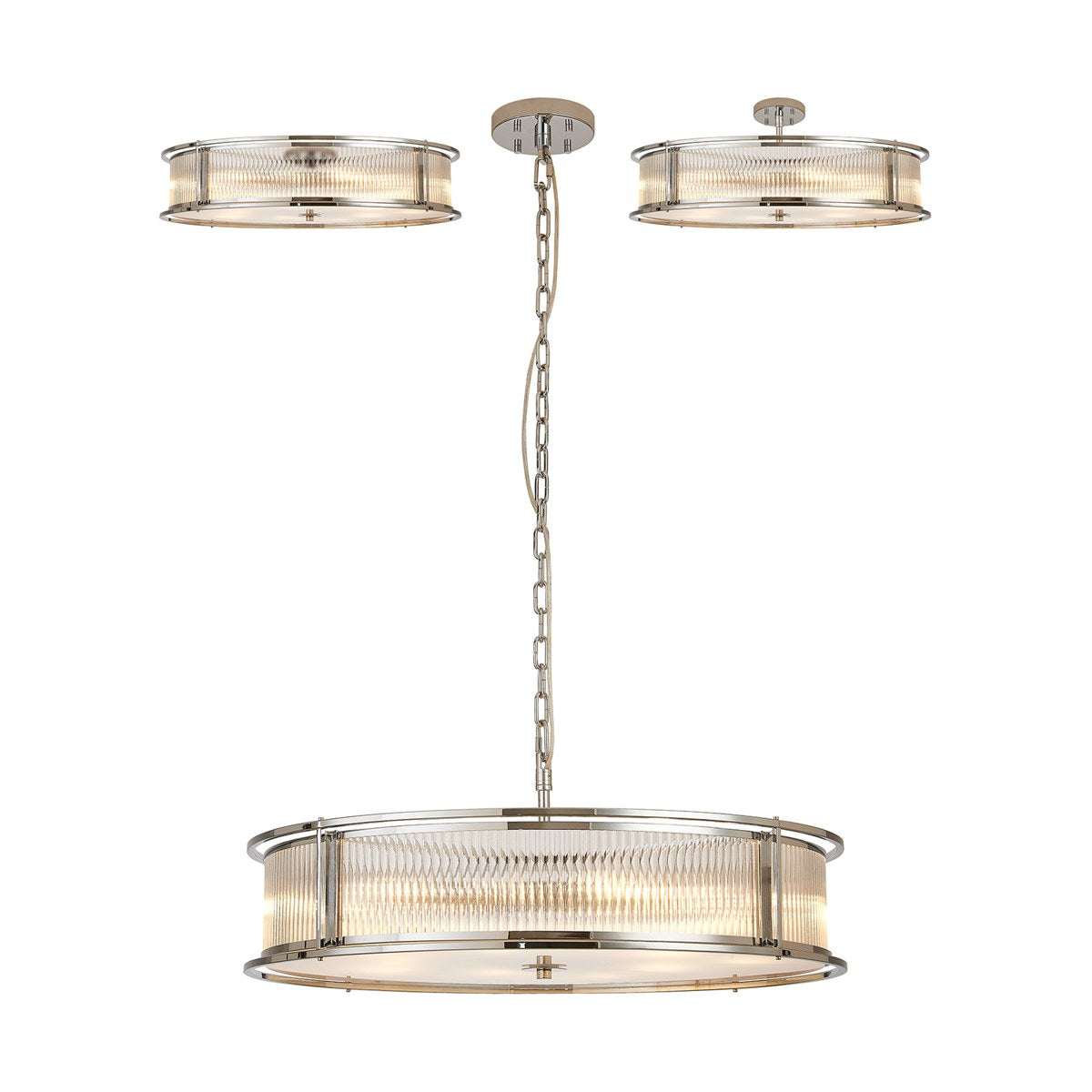 Regent Malmedy 800mm 10 Light Convertible Pendant Light - Polished Chrome