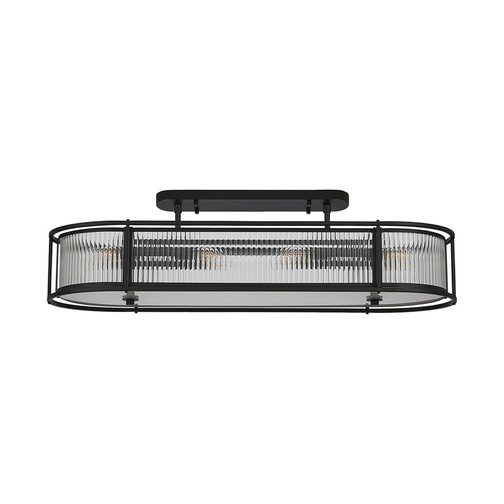 Regent Malmedy 1000mm Oval 8 Light Convertible Pendant Light - Satin Black