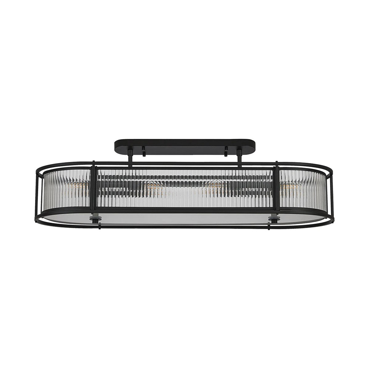 Regent Malmedy 1000mm Oval 8 Light Convertible Pendant Light - Satin Black