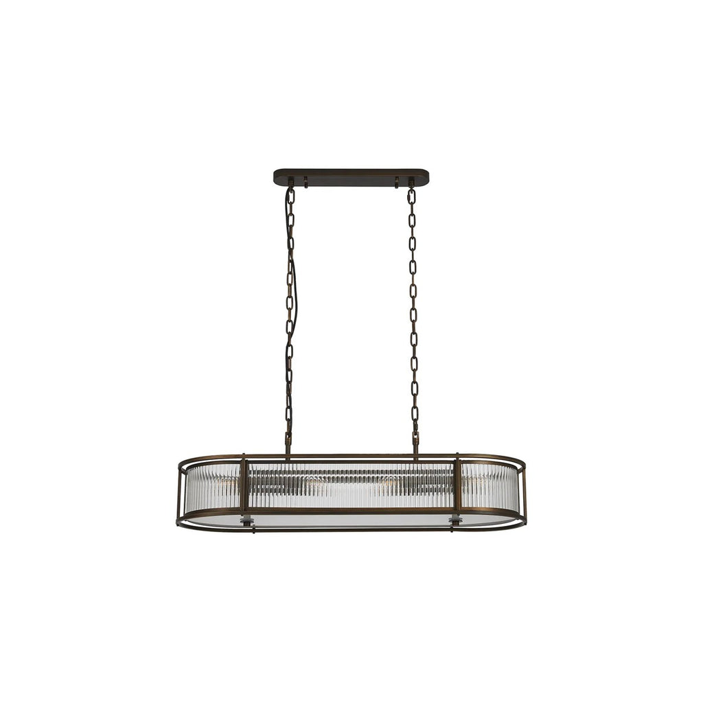 Regent Malmedy 1000mm Oval 8 Light Convertible Pendant Light - Bronze