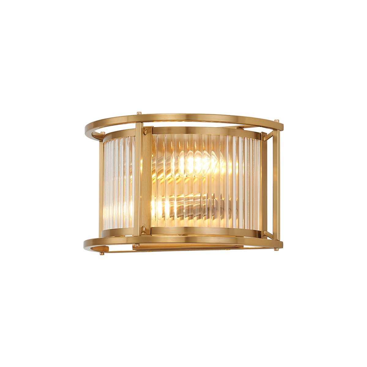 Regent Malmedy 2 Light Wall Light - Brass