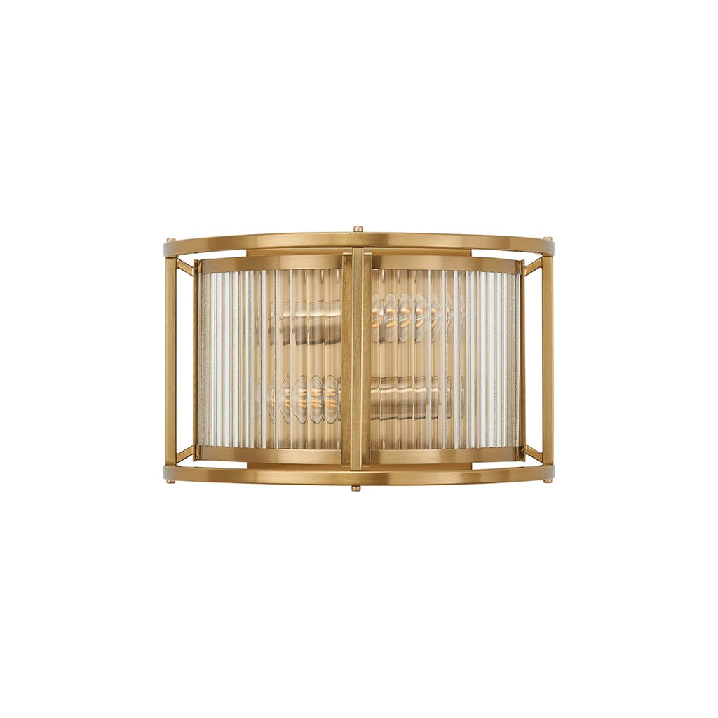 Regent Malmedy 2 Light Wall Light - Brass