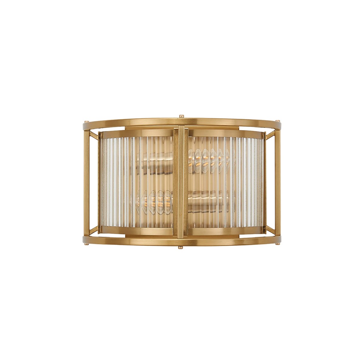 Regent Malmedy 2 Light Wall Light - Brass