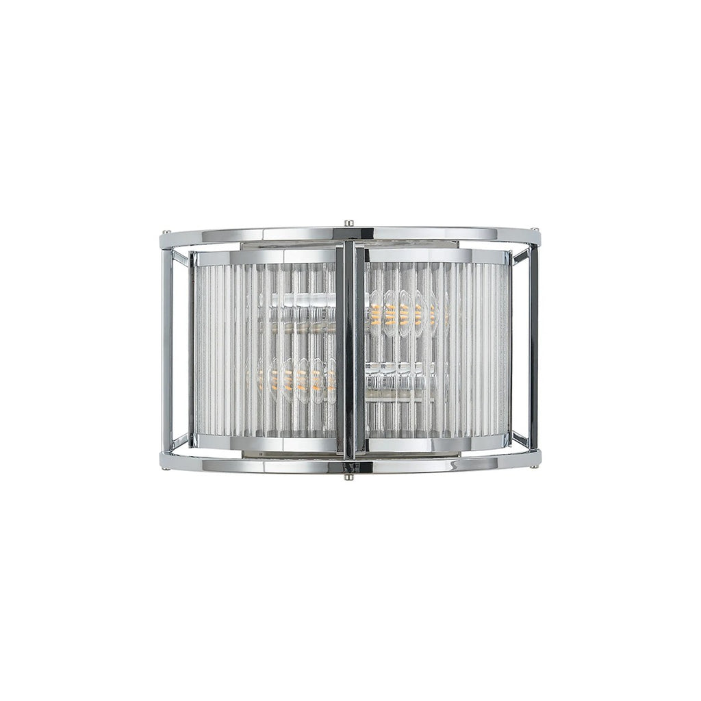 Regent Malmedy 2 Light Wall Light - Polished Chrome