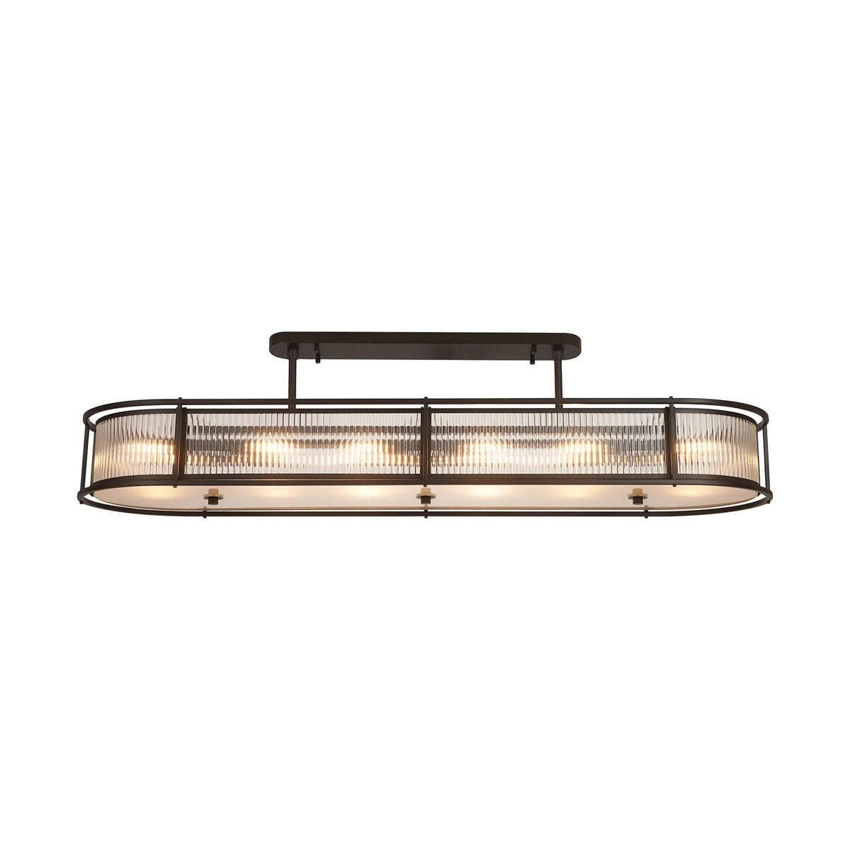 Regent Malmedy 140cm Oval Flush, Semi Flush or Pendant Ceiling Light - Satin Black