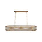 Regent Malmedy 140cm Oval Flush, Semi Flush or Pendant Ceiling Light - Brass