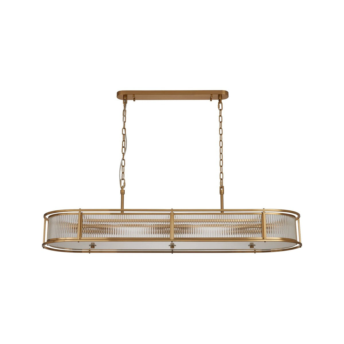 Regent Malmedy 140cm Oval Flush, Semi Flush or Pendant Ceiling Light - Brass