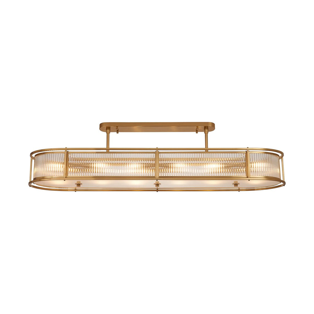 Regent Malmedy 140cm Oval Flush, Semi Flush or Pendant Ceiling Light - Brass
