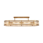 Regent Malmedy 140cm Oval Flush, Semi Flush or Pendant Ceiling Light - Brass