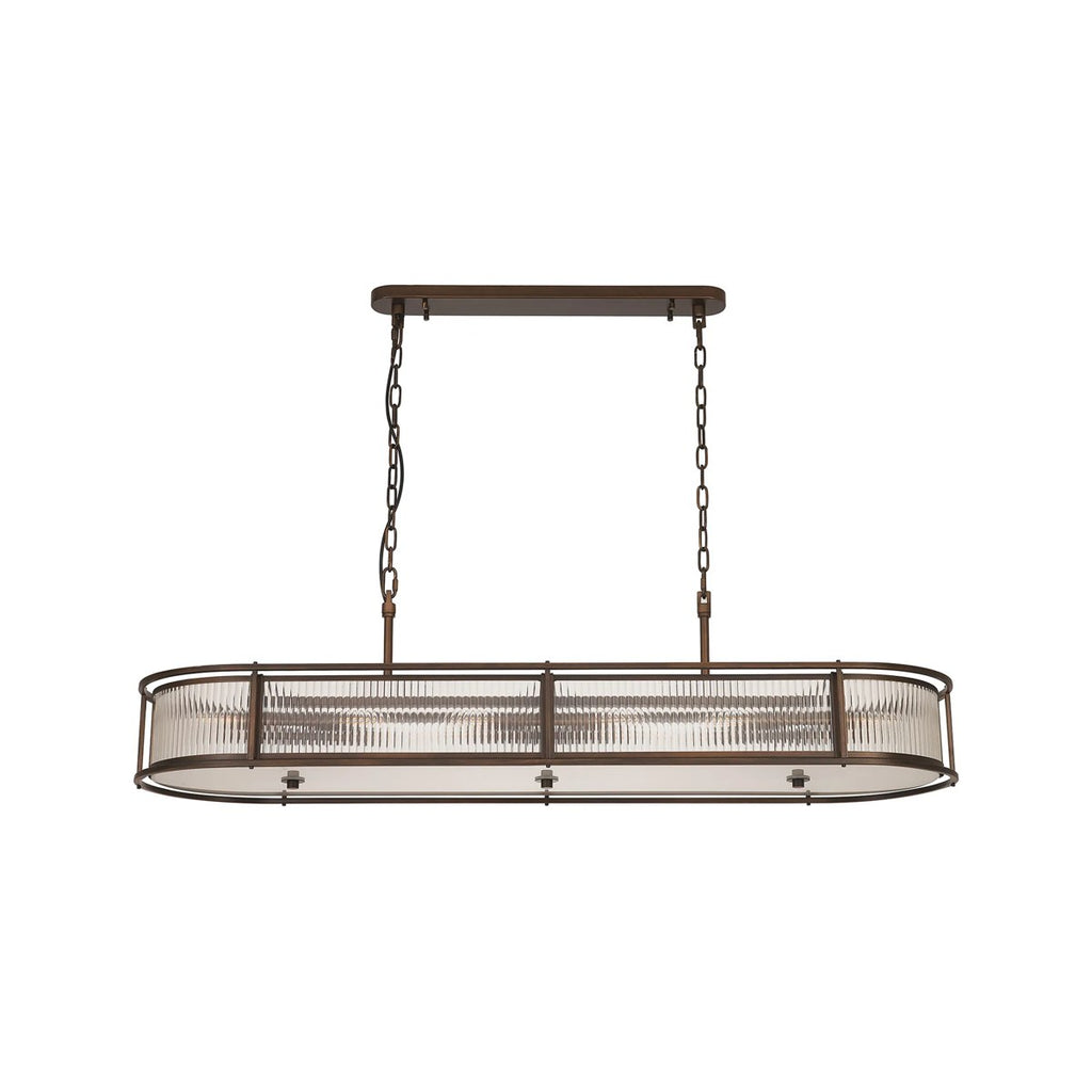 Regent Malmedy 140cm Oval Flush, Semi Flush or Pendant Ceiling Light - Bronze