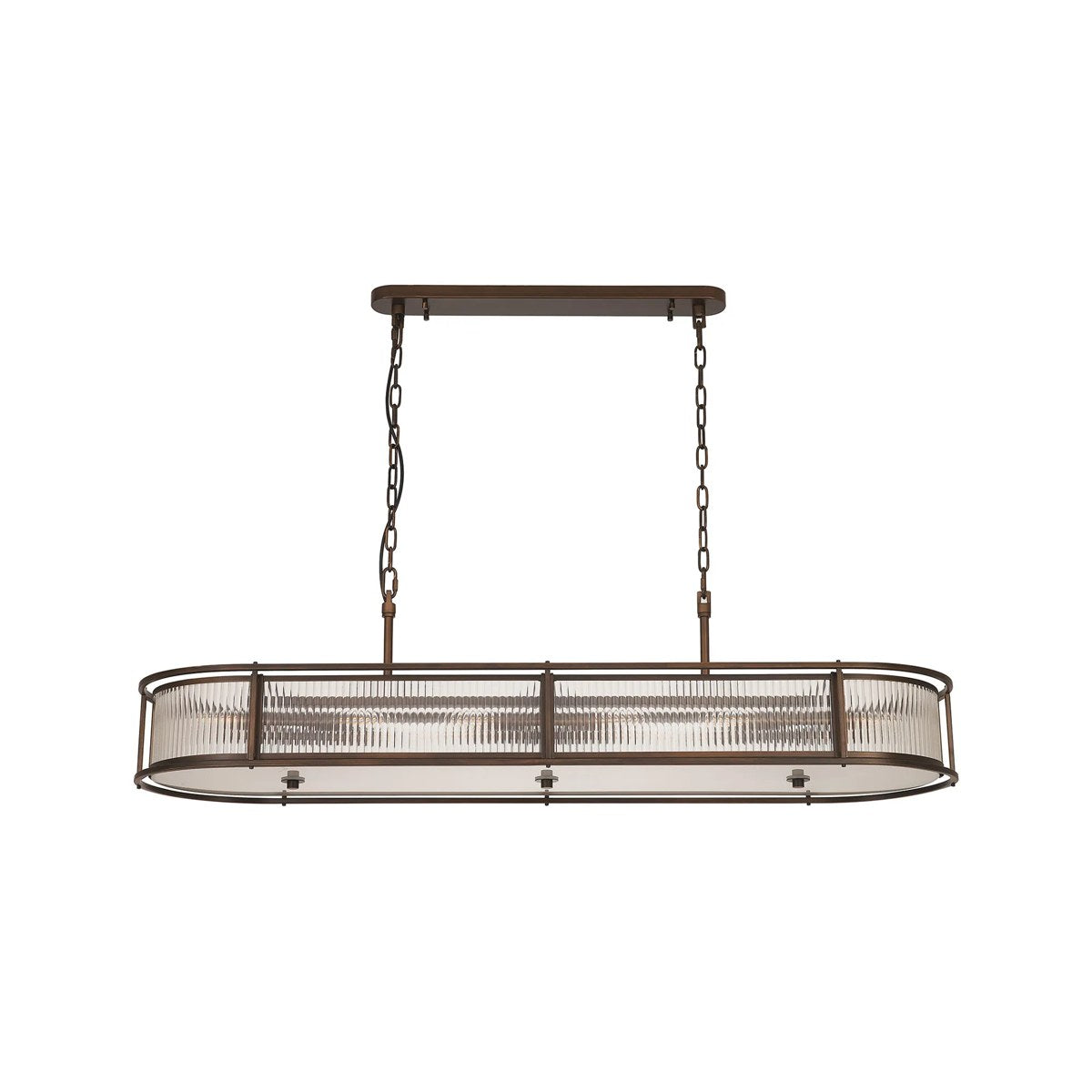 Regent Malmedy 140cm Oval Flush, Semi Flush or Pendant Ceiling Light - Bronze