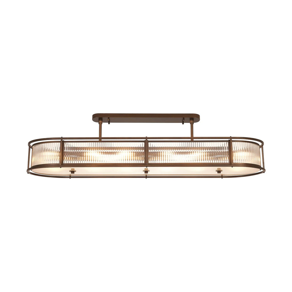 Regent Malmedy 140cm Oval Flush, Semi Flush or Pendant Ceiling Light - Bronze