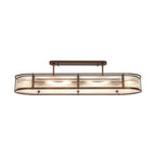 Regent Malmedy 140cm Oval Flush, Semi Flush or Pendant Ceiling Light - Bronze