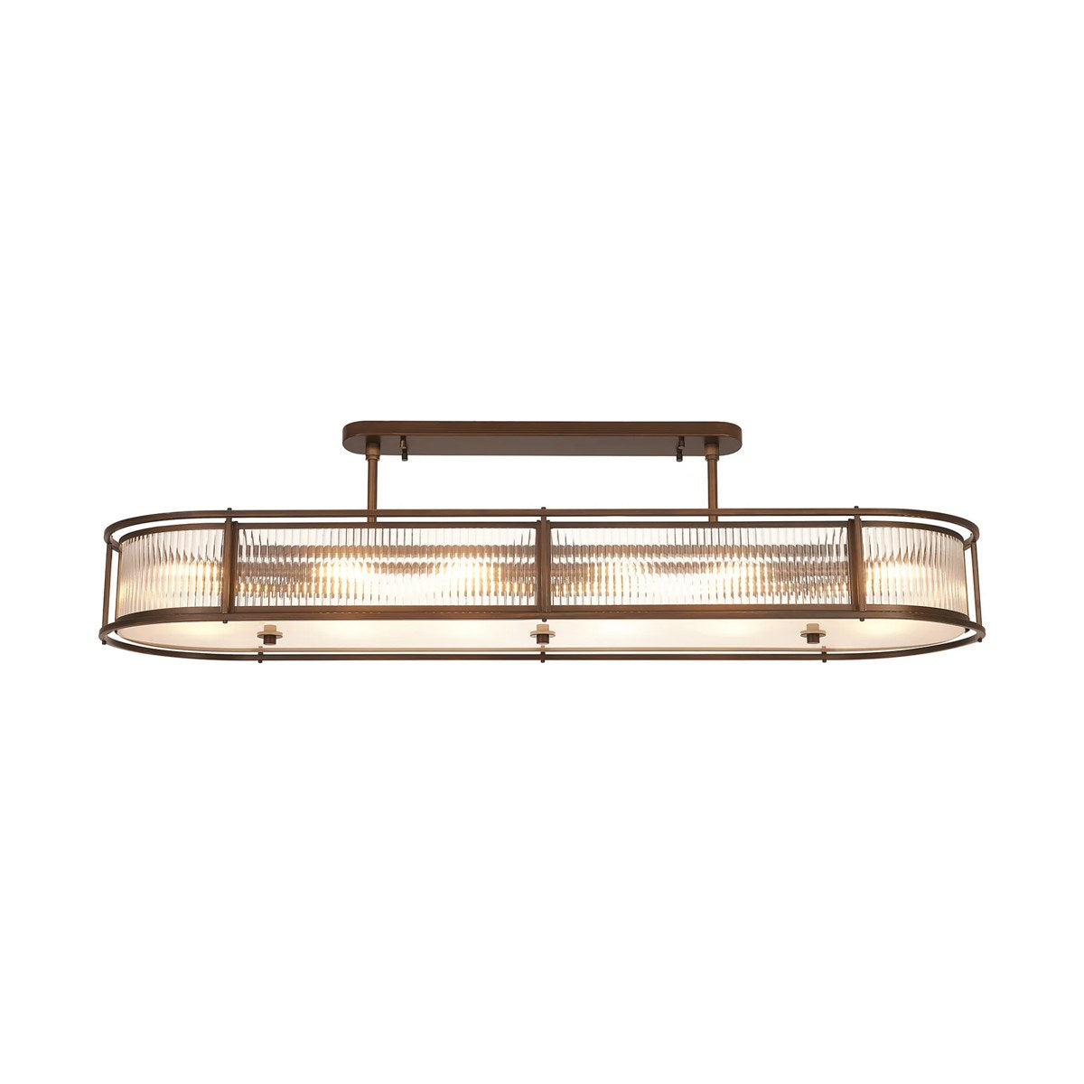 Regent Malmedy 140cm Oval Flush, Semi Flush or Pendant Ceiling Light - Bronze
