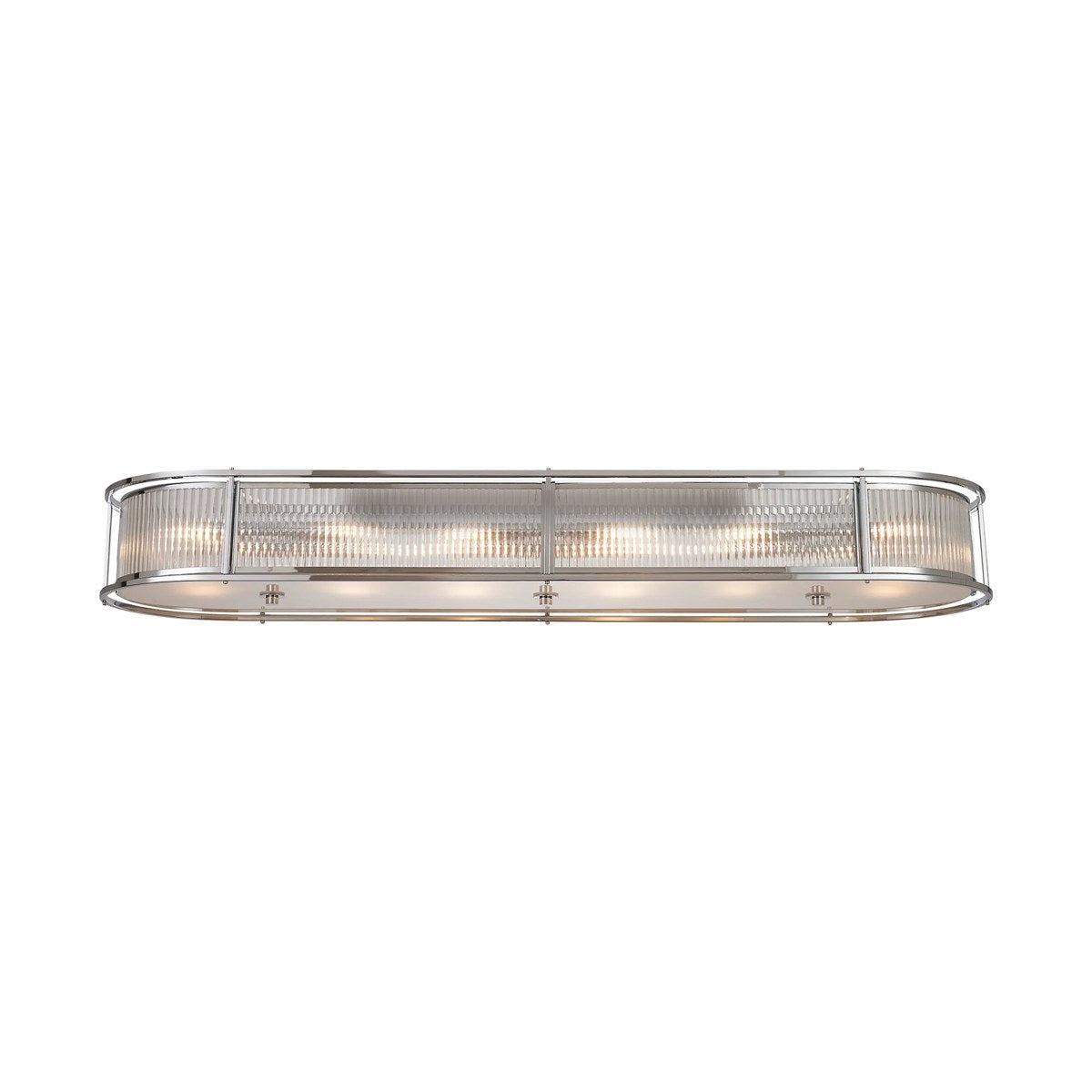 Regent Malmedy 140cm Oval Flush, Semi Flush or Pendant Ceiling Light - Polished Chrome