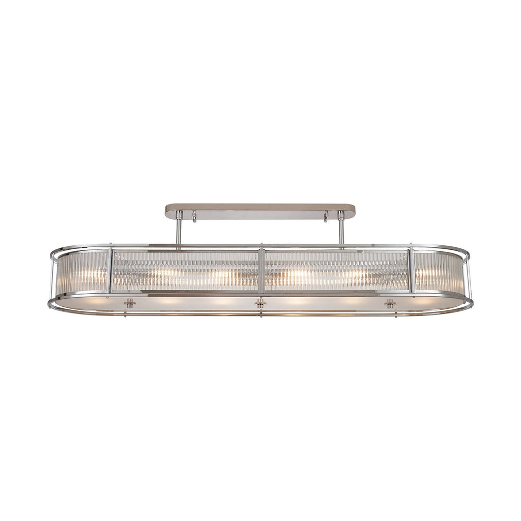 Regent Malmedy 140cm Oval Flush, Semi Flush or Pendant Ceiling Light - Polished Chrome