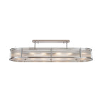 Regent Malmedy 140cm Oval Flush, Semi Flush or Pendant Ceiling Light - Polished Chrome