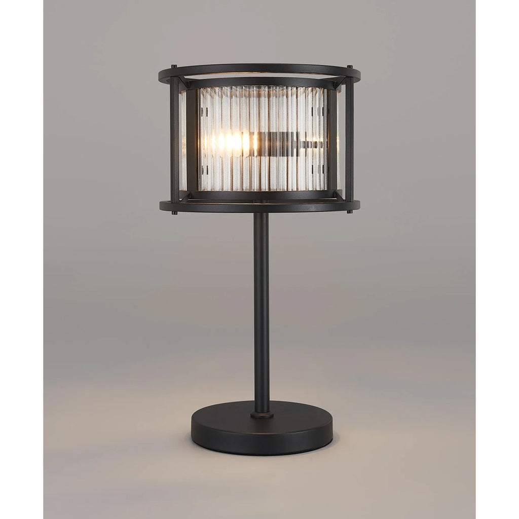 Regent Malmedy 2 Light Table Lamp - Satin Black
