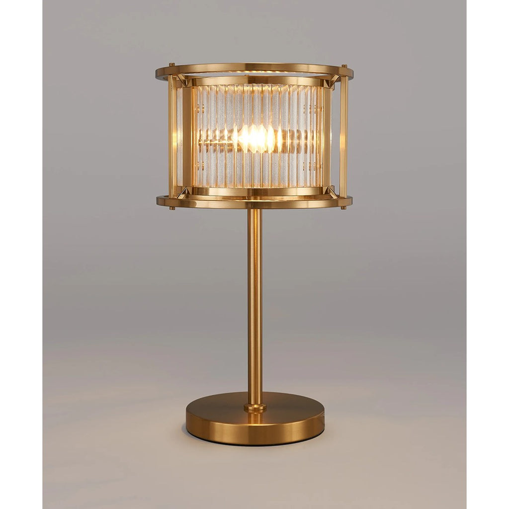 Regent Malmedy 2 Light Table Lamp - Brass