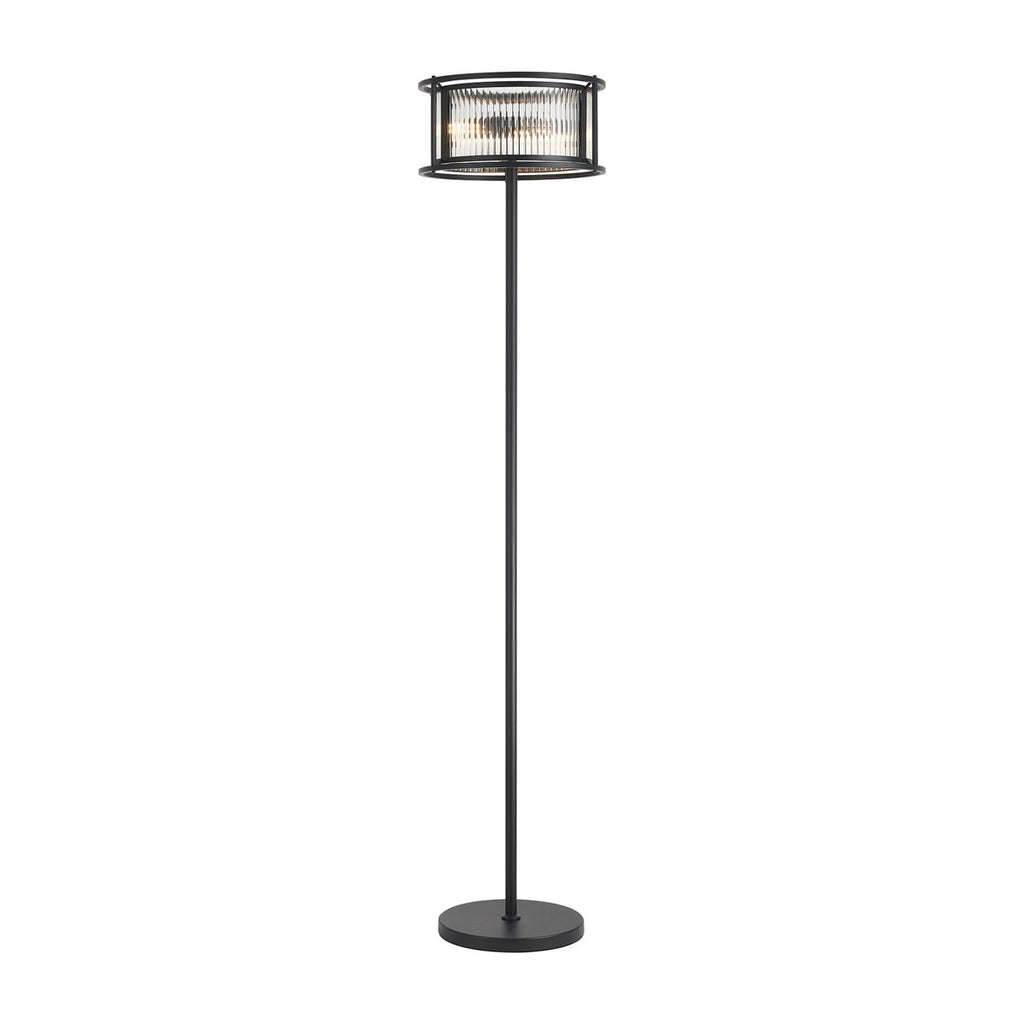 Regent Malmedy 3 Light Floor Lamp - Satin Black