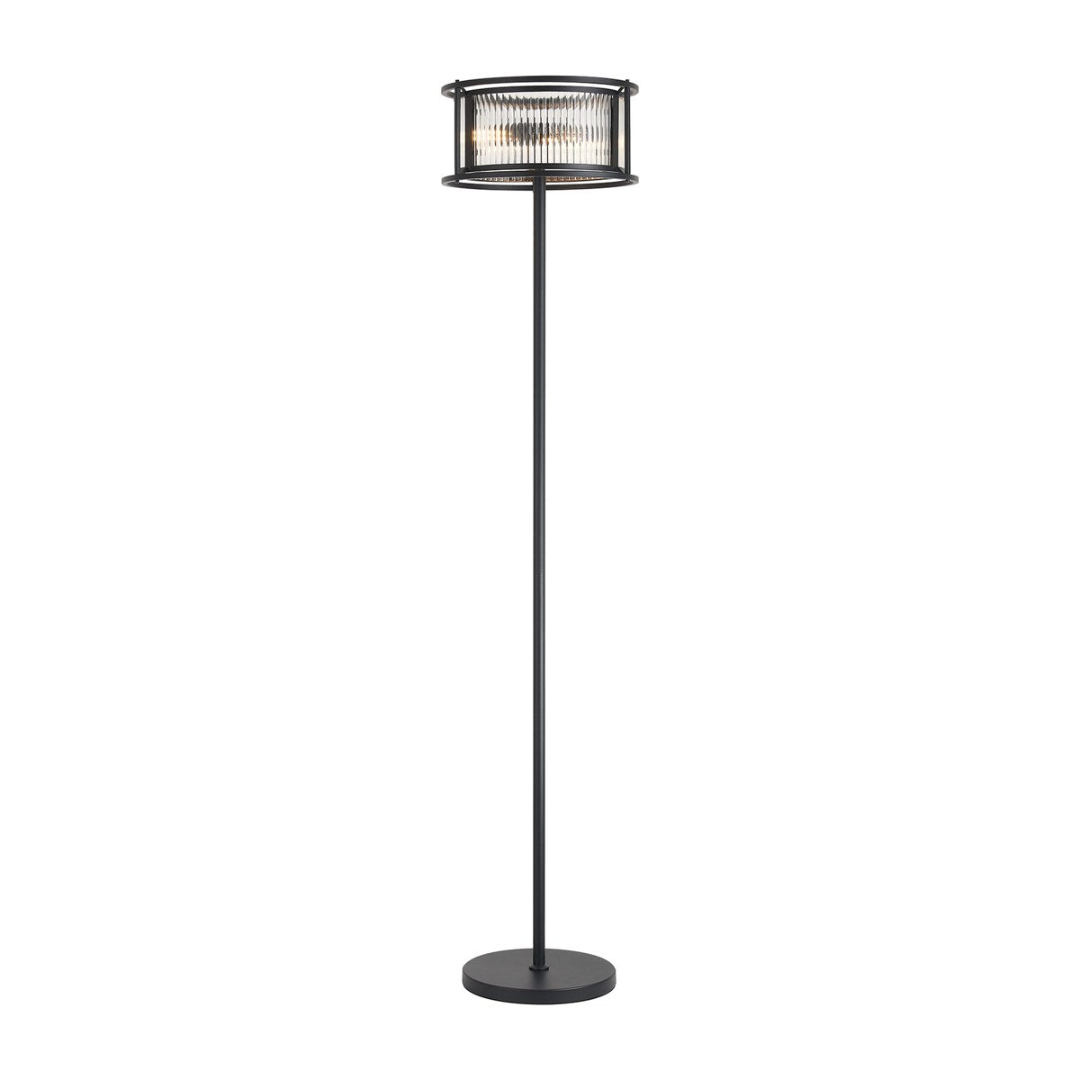 Regent Malmedy 3 Light Floor Lamp - Satin Black