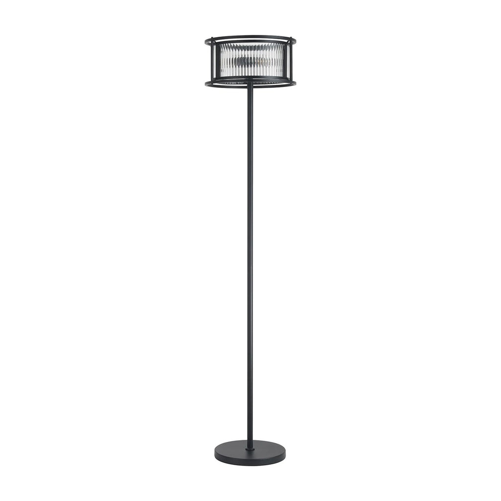 Regent Malmedy 3 Light Floor Lamp - Satin Black