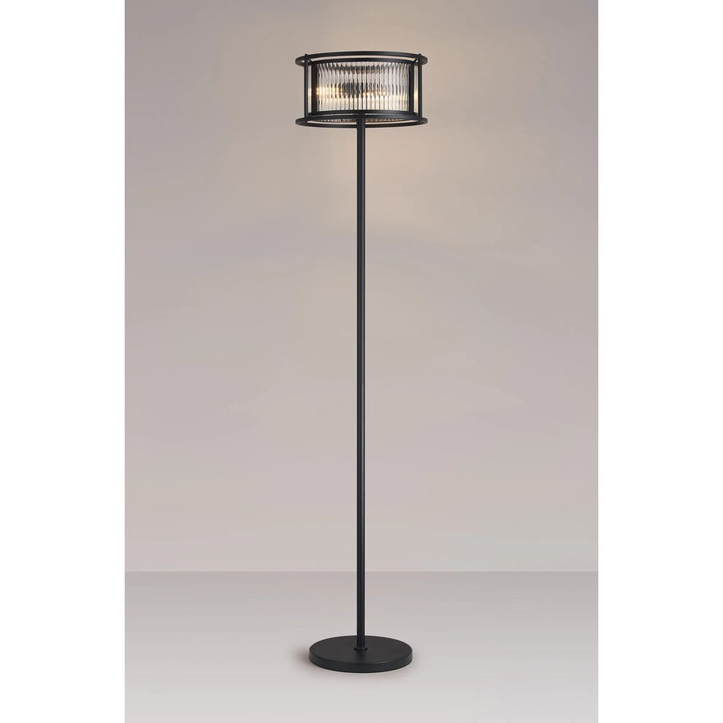 Regent Malmedy 3 Light Floor Lamp - Satin Black