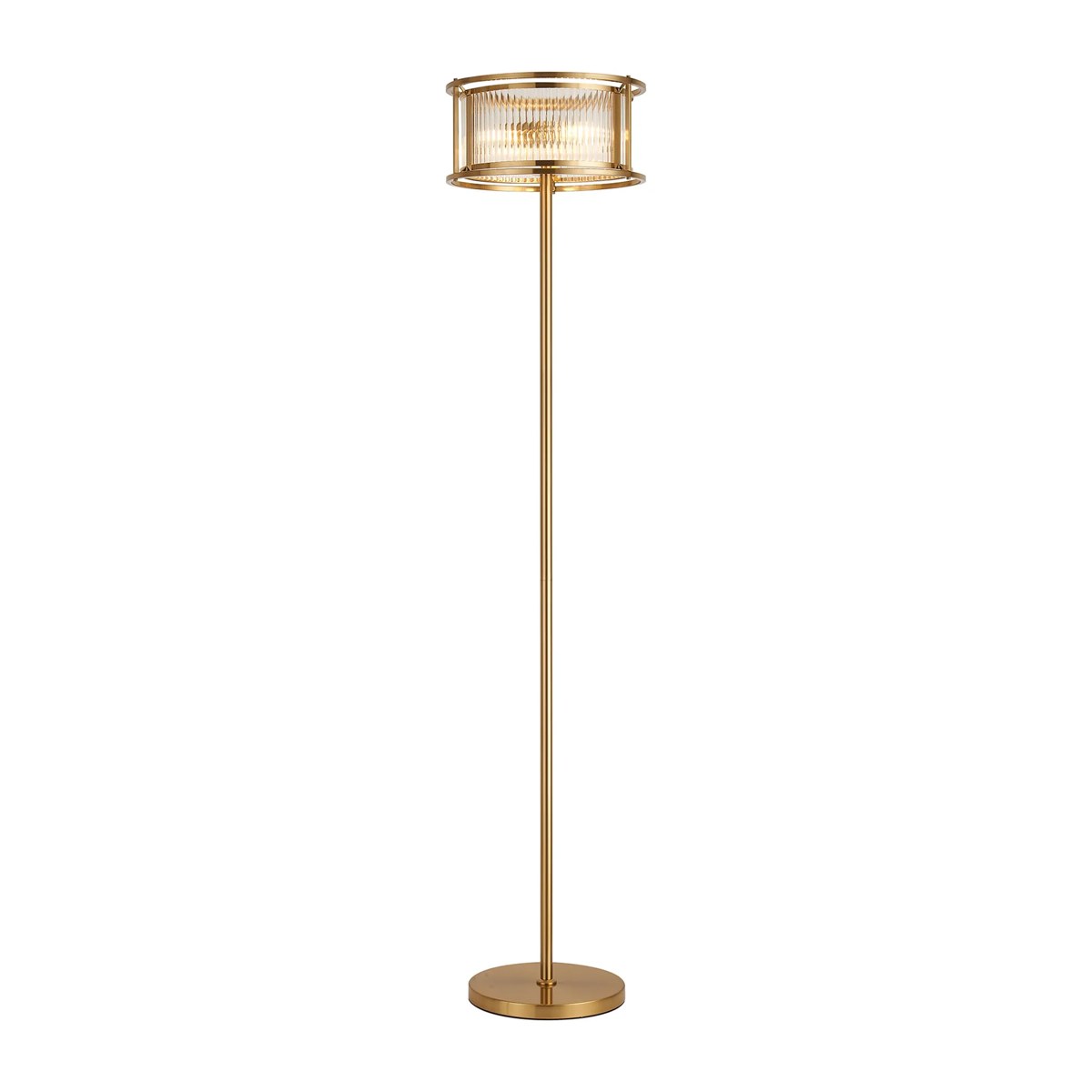 Regent Malmedy 3 Light Floor Lamp - Brass