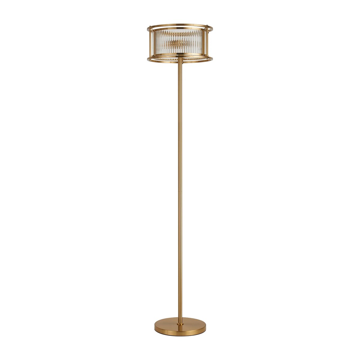 Regent Malmedy 3 Light Floor Lamp - Brass