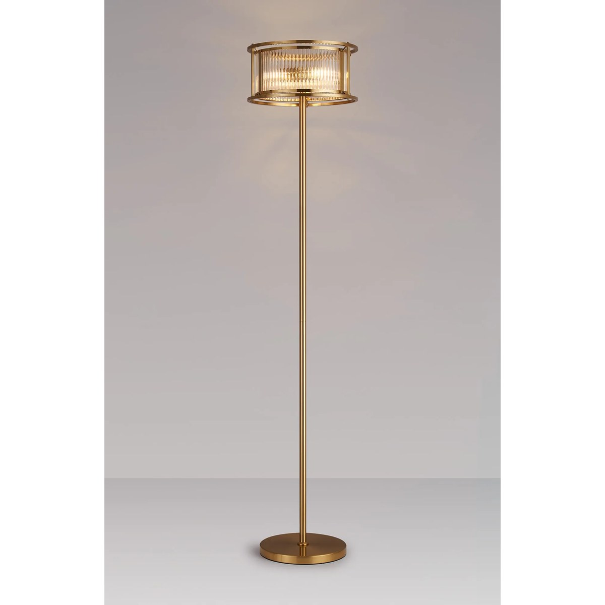 Regent Malmedy 3 Light Floor Lamp - Brass