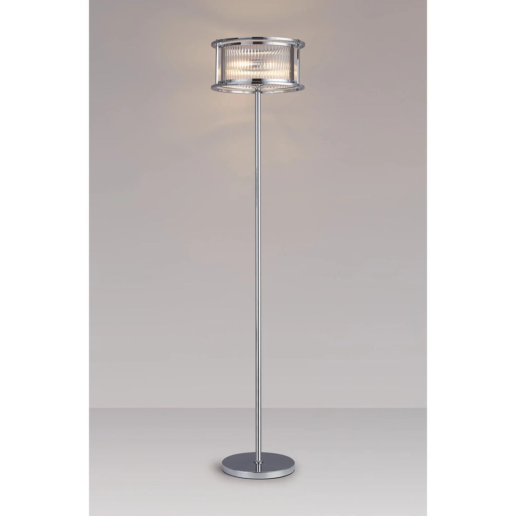 Regent Malmedy 3 Light Floor Lamp - Polished Chrome