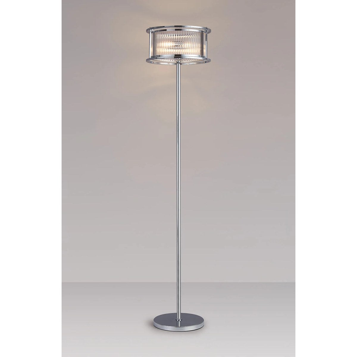 Regent Malmedy 3 Light Floor Lamp - Polished Chrome