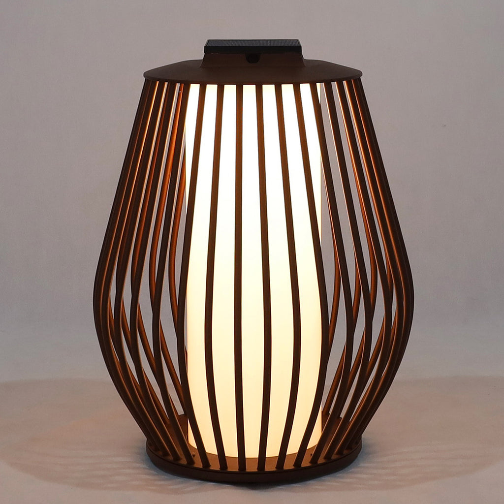 Mandalay 500lm Solar & Rechargeable Lantern 55 cm - Corten Aluminium