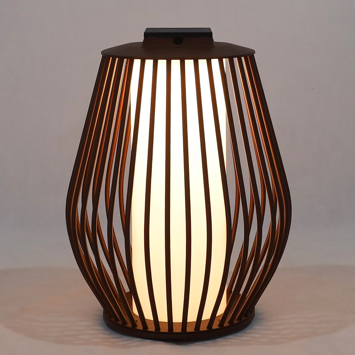 Mandalay 500lm Solar & Rechargeable Lantern 55 cm - Corten Aluminium