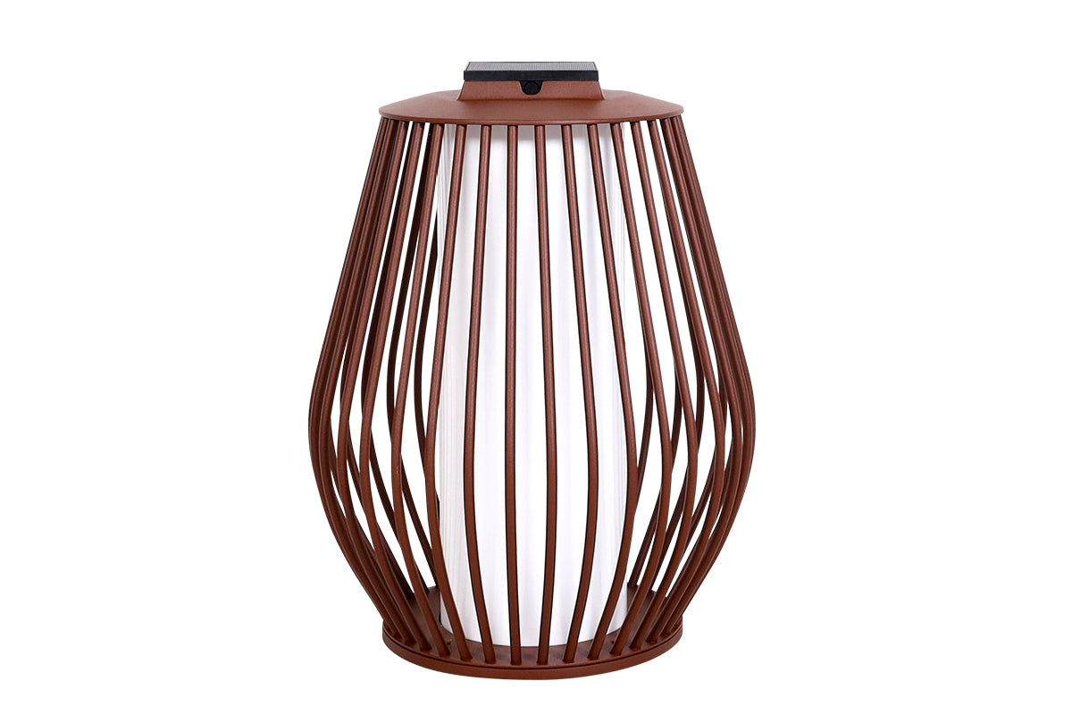 Mandalay 500lm Solar & Rechargeable Lantern 55 cm - Corten Aluminium