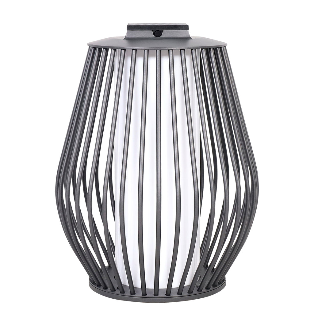 Mandalay 500lm Solar & Rechargeable Lantern 55 cm - Space Grey Aluminium