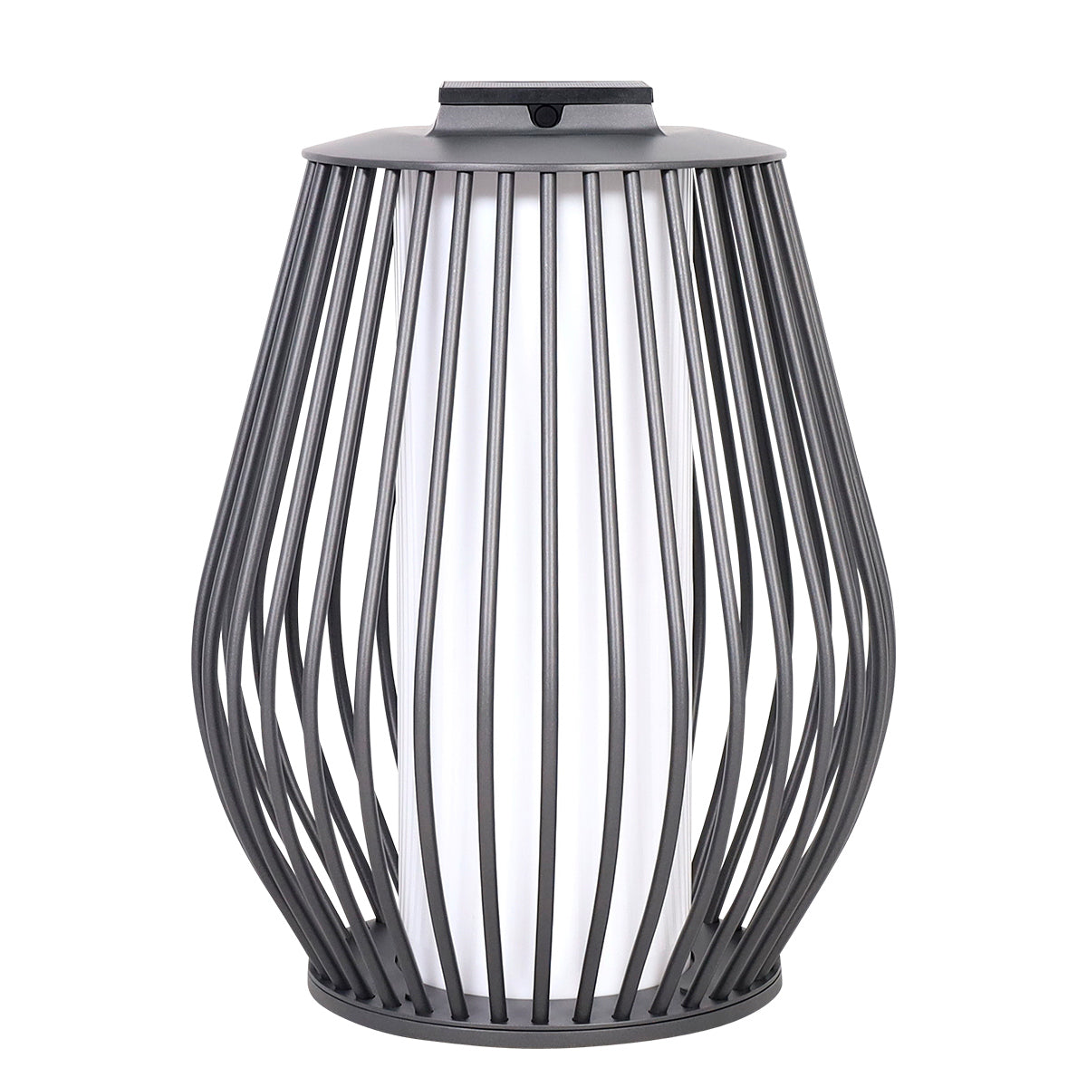Mandalay 500lm Solar & Rechargeable Lantern 55 cm - Space Grey Aluminium