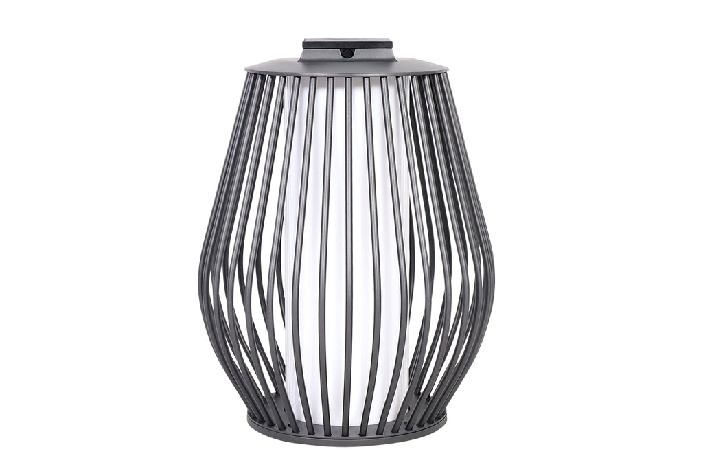 Mandalay 500lm Solar & Rechargeable Lantern 55 cm - Space Grey Aluminium