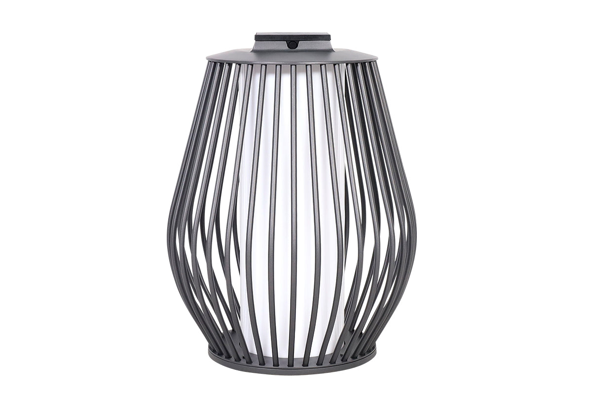 Mandalay 500lm Solar & Rechargeable Lantern 55 cm - Space Grey Aluminium