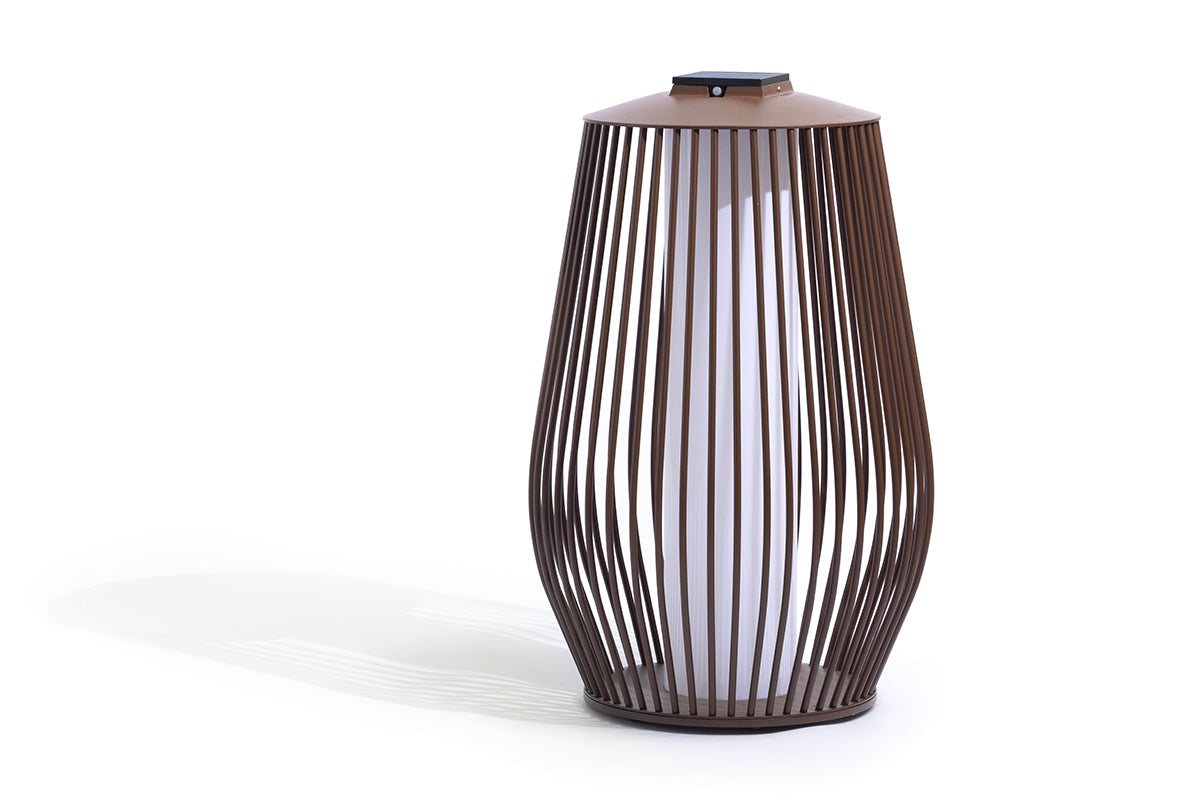 Mandalay 500lm Solar & Rechargeable Lantern 85 cm - Corten Aluminium