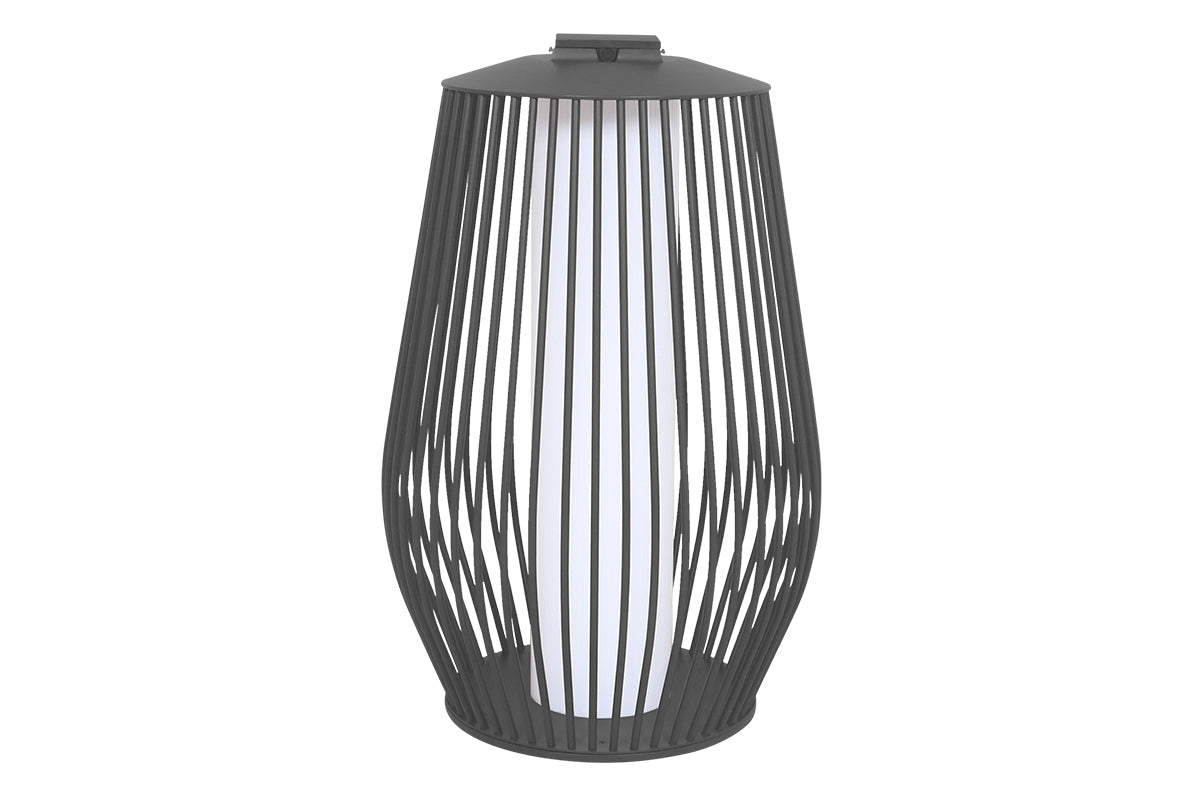 Mandalay 500lm Solar & Rechargeable Lantern 85 cm - Space Grey Aluminium