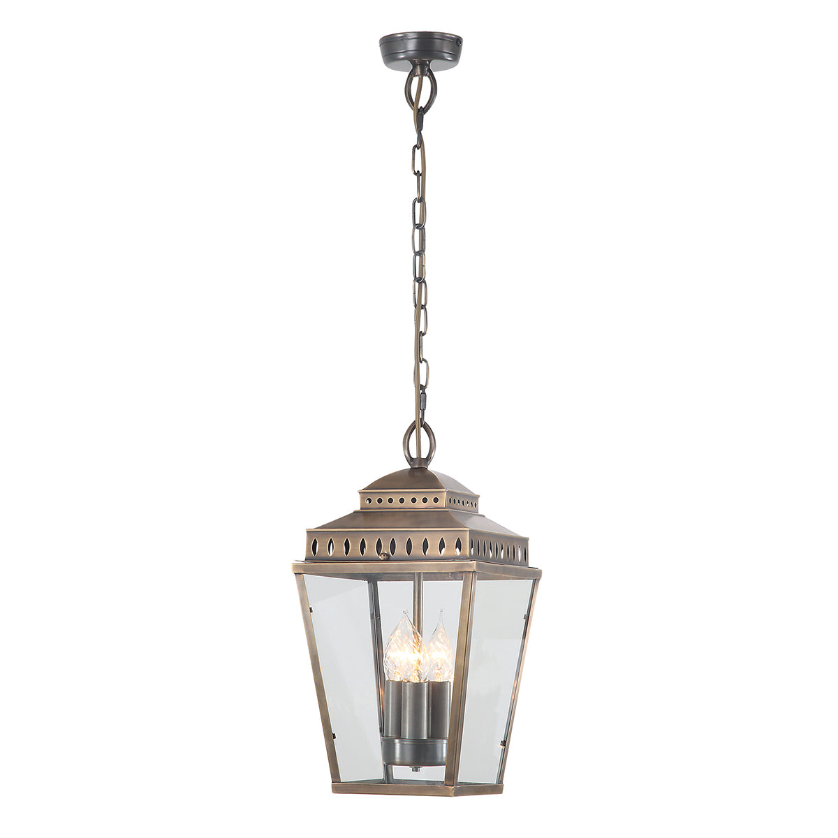 Elstead Mansion House 3 Light Coastal Ceiling Lantern in Brass