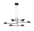 Mantra Capuccina 6 Light Linear Pendant Black