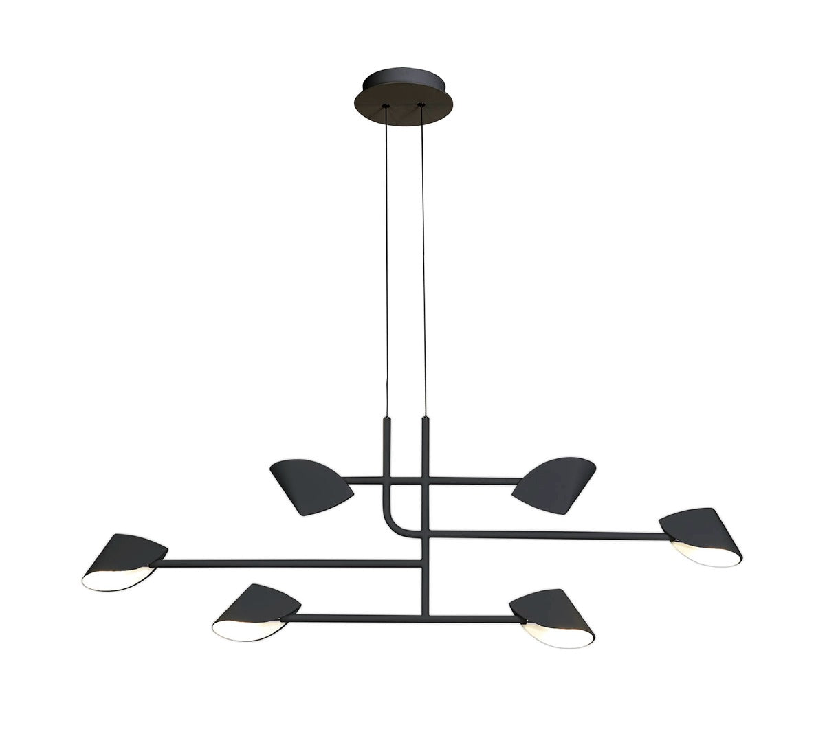 Mantra Capuccina 6 Light Linear Pendant Black